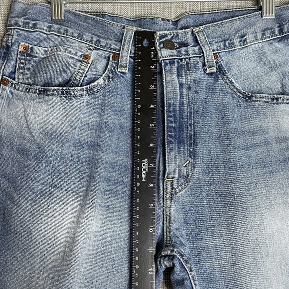 Levis 505 Jeans Mens 34x30 Blue Original Straight Leg - Picture 3 of 10